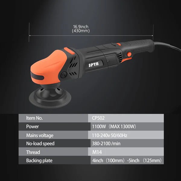 SPTA 1200W Rotary Polisher - The Car Care Hub