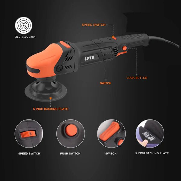 SPTA 1200W Rotary Polisher - The Car Care Hub