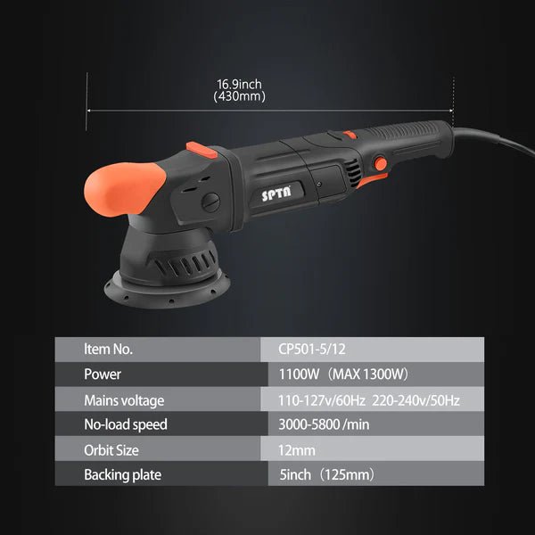 SPTA Dual Action Polisher 1100W - The Car Care Hub