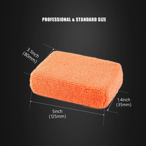 SPTA Orange Block Square Microfiber Wax Applicator - The Car Care Hub