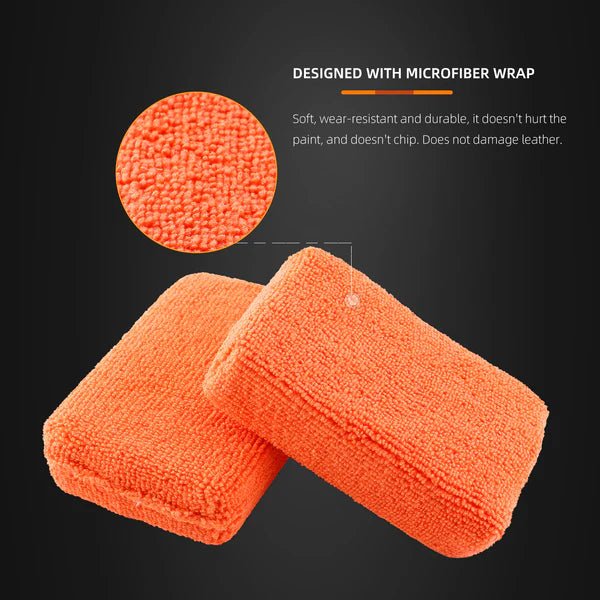 SPTA Orange Block Square Microfiber Wax Applicator - The Car Care Hub