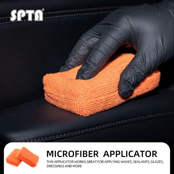 SPTA Orange Block Square Microfiber Wax Applicator - The Car Care Hub