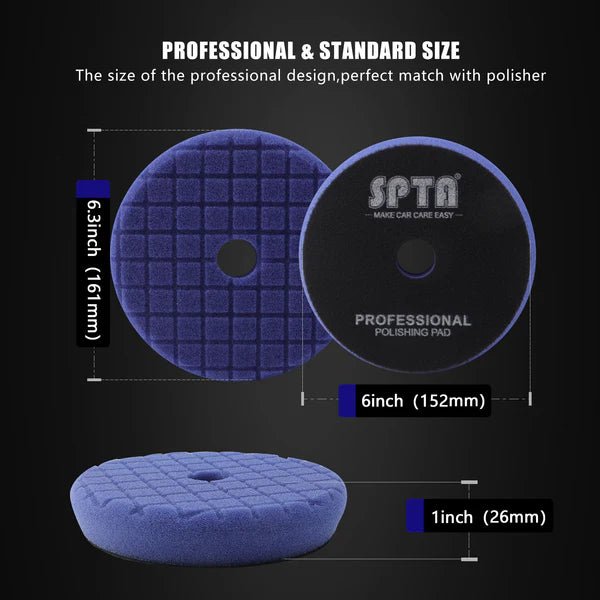 SPTA V2.0 Blue Medium Cut Polishing Pad - The Car Care Hub