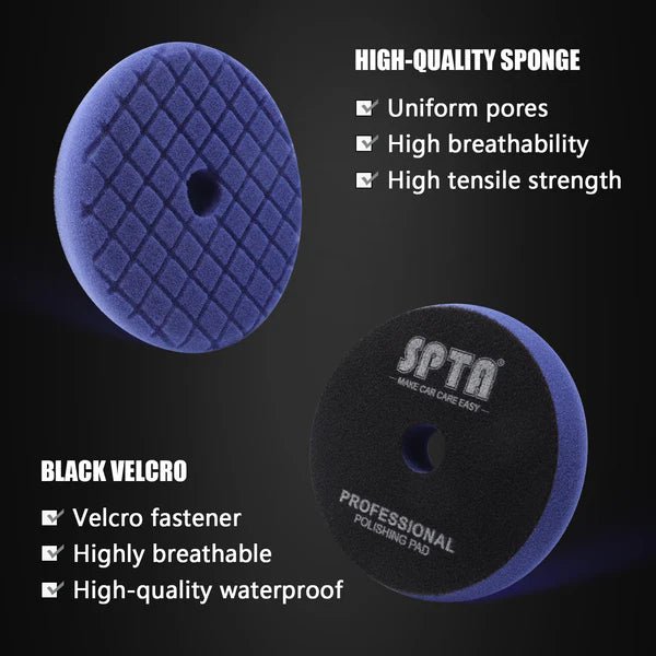 SPTA V2.0 Blue Medium Cut Polishing Pad - The Car Care Hub