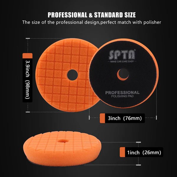SPTA V2.0 Orange Heavy Cut Polishing Pad - The Car Care Hub